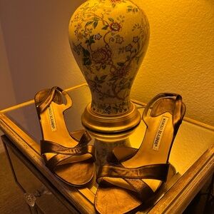 Manolo blahnik Bronze Slingback